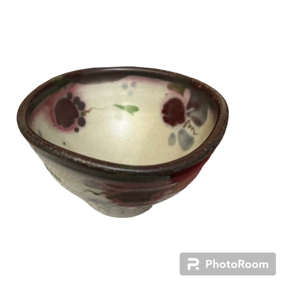 Pair Art Pottery Pieces of Mug & Bowl Floral Design both Signed by Artist NEW - Picture 4 of 5